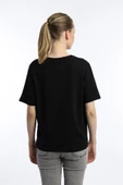 Kadın Art Atelier Baskılı Regular Fit Tişört Siyah thumbnail 4