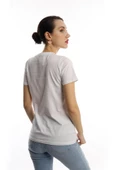 Kadın Bisiklet Yaka Paradise Baskılı Regular Fit Tişört Beyaz - 4