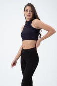 Kadın Kaşkorse Crop Atlet  Lacivert - 3