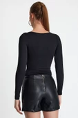 Kadın allegro T-shirt Siyah - 5