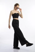 Kadın Allegro Kumaş Oversize Pantolon Siyah - 3