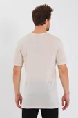 Erkek Tencel Kumaş Oversize T-shırt Taş - 5