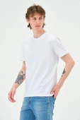 Erkek %100 Pamuk Regular Kalıp 5 li T-Shirt Paketi Beyaz - 2