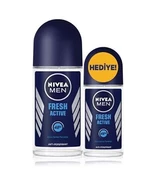 Nivea Men Fresh Active Roll On 50 ml + Roll On 25 ml - 1