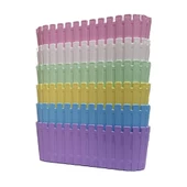 Poliwork 6 lı Akasya 5,5 cm Renkli Plastik Kaktüs Saksısı Triple - 1