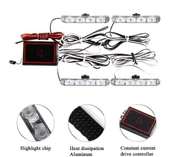 Profesyonel 4'lü Kırmızı-Mavi Çakar Kumandalı - 4