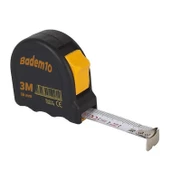 Şerit Metal Bükülebilir Metre 3 m x 16 mm Siyah Renk Düğmeli Ölçüm Ölçme Plastik Kasalı thumbnail 2