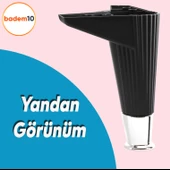 Elista Mobilya Ayağı Sehpa Tv Ünitesi Ayakları Yükseltici 15 Cm Siyah Krom 4 Adet thumbnail 3