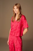 Pijama Takım Pantolon Bluz 1502 - 2'li Set Fuşya - 2