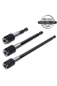 Profesyonel  Paslanmaz Vanadium Çelik   6 10 15 Cm 3 Lü Bits Uzatma Adaptörü 3 Adet - 4