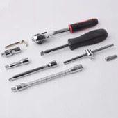 Premium 58 Parça 46Mini Lokma Takımı Otomatik Cırcırlı 1/4" 12 Parça Kombine Açık Ağız-yıldız Takım - 2