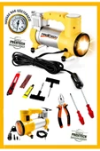 Full Çok Amaçlı Taşınabilir 140 Psı Araba Oto Araç Lastik Şişirme Pompası Metal Gövde Kompresör - 2
