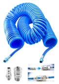 Profesyonel Yüksek Kalite Kompresör Spiral Hava Hortumu 8 mm 15 mt Hava Jakı Kompresör Recor Seti - 1