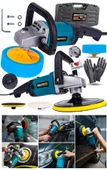 Yüksek Kalite 6 Devirli  Hare Sünger  Setli Zımpara Pasta Cila  Büyük Polisaj Makinesi  Ful Set - 5