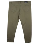 Erkek Büyük Beden 110 Kilo-172 Kilo Arası İçin Uygun Likralı Kanvas Pantolon Haki - 10