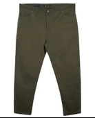 Erkek Büyük Beden 110 Kilo-172 Kilo Arası İçin Uygun Likralı Kanvas Pantolon Haki - 1