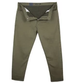 Erkek Büyük Beden 110 Kilo-172 Kilo Arası İçin Uygun Likralı Kanvas Pantolon Haki - 7