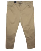 Erkek Büyük Beden 110 Kilo-172 Kilo Arası İçin Uygun Likralı Kanvas Pantolon Haki - 2