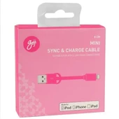 GOJİ FİT 8CM APPLE LİGHTNİNG ŞARJ + VERİ KABLOSU PEMBE - 1
