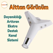 Elista Mobilya Ayağı Sehpa Tv Ünitesi Ayakları Yükseltici 15 Cm Beyaz Krom 8 Adet - 4