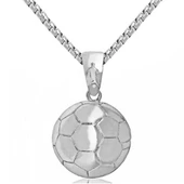Metal Futbol Topu Spor Takı Kolye - 1