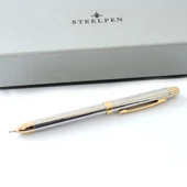 Üçü Bir Arada Mavi Kırmızı Tükenmez Uçlu Kalem Steel Pen Kalem thumbnail 3