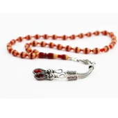 Kazaziye Püsküllü Sarı Mavi Sürmeli Toz Kehribar Efsane Tesbih - 3