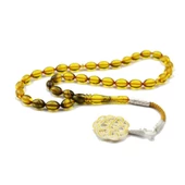 Pigado 1000 Ayar Gümüş Kazaz Püskül Sıkma Kehribar Tesbih thumbnail 3