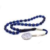 Pigado 1000 Ayar Gümüş Kazaz Püskül Sıkma Kehribar Tesbih thumbnail 2