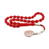 Pigado 1000 Ayar Gümüş Kazaz Püskül Sıkma Kehribar Tesbih thumbnail 1