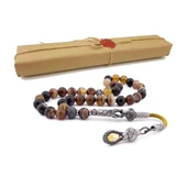 Pigado 1000 Ayar Gümüş Püsküllü Özel Kutulu Mum Mühürlü Tesbih thumbnail 2