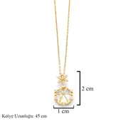 Paslanmaz Çelik Kadın Kolye - Taşlı Kolye  KLY-580 thumbnail 3