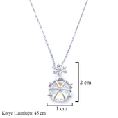 Çelik Kolye - Taşlı Kolye - Paslanmaz Çelik KLY-582 thumbnail 3