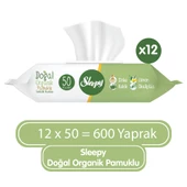 Sleepy Doğal Organik Pamuklu Temizlik Havlusu 12X50 - 1