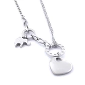 Çelik Kalp Kolye - Paslanmaz Çelik Kadın Kolye KLY-585 thumbnail 4