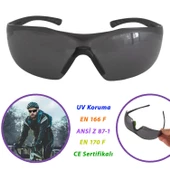 Bisiklet Güneş Gözlüğü Uv Korumalı Silikon Burunlu Rüzgar Koruyucu Bisikletçi Gözlük Füme thumbnail 1
