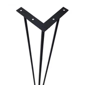 İzmir 4 lü Metal Firkete Ahşap Kütük Sehpa ve Masa Ayağı 48 cm - 4