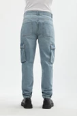 Erkek Kargo Cep Jean Pantolon - 5