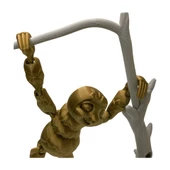 3D Hareketli Oyuncak Tembel Hayvan (Sloth) Ağaç Dekoru Dahil - Altın Kahve - 5