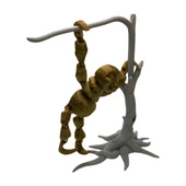 3D Hareketli Oyuncak Tembel Hayvan (Sloth) Ağaç Dekoru Dahil - Altın Kahve - 2