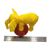 3D Hareketli Oyuncak Sirk Fili Denge Topu Dahil - Sarı thumbnail 7