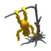 3D Hareketli Oyuncak Tembel Hayvan (Sloth) Ağaç Dekoru Dahil -Sarı thumbnail 7