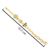 Altın Kaplama Taşlı Halkalı Kadın Bileklik BLK-1035 - 4