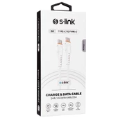 S-link SW-C130 1m 60W TypeC to TypeC Hızlı Data + Sarj Kablosu - 3