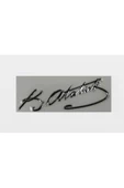 Metal Yazı 8x2cm Atatürk İmzası - 1