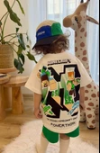 ERKEK ÇOCUK PAMUK MINECRAFT DESENLİ ŞORTLU TAKIM - 4