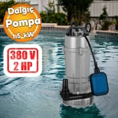 Alüminyum Gövdeli 2 Hp Dalgıç Tip Temiz Su Pompası Rainpump 1.5 Kw Trifaze Kuyu Drenaj Boşaltma - 1