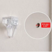 Kristal Raf Pimi Şeffaf Cam Ahşap Metal Raf Tutucu Çivisi Mobilya Dolap Pimi (100 Adet) - 5