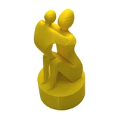 3D Anne ve Çocuk Figür - Sarı - 2