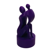 3D Anne ve Çocuk Figür - Mor - 2